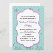 海結婚下での記念日招待状 招待状 (正面/裏面)