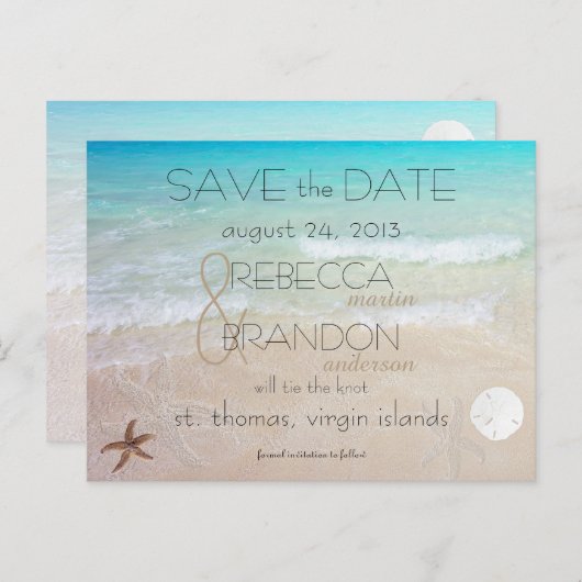 海結婚婚発表はがき 案内ポストカード (正面/裏面)