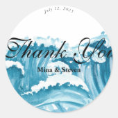 海結婚波感謝していよ ラウンドシール (正面)