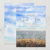 海結婚結婚式招待状 招待状 (正面/裏面)