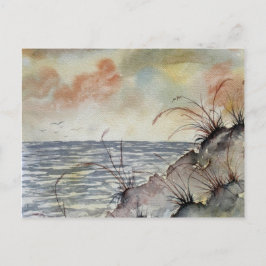 海絵画景の秋紅葉 ポストカード