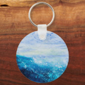 海絵画波の泡 キーホルダー (正面)