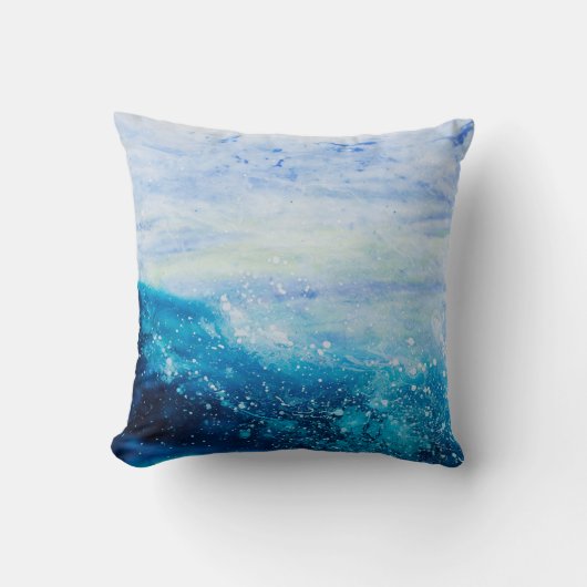 海絵画波の泡 クッション (正面)