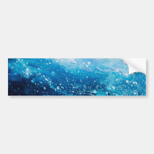 海絵画波の泡 バンパーステッカー