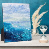 海絵画波の泡 フォトプラーク (側面)