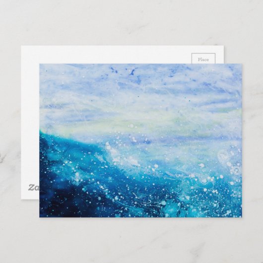 海絵画波の泡 ポストカード (正面/裏面)