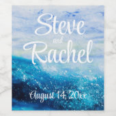 海絵画波の泡 ワインラベル (シングルラベル)