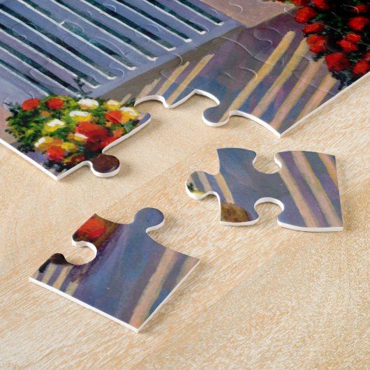 海絵画Jを見てい地中海のる女の子 ジグソーパズル (側面)