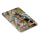 海綿を使ってナフサを表面から取り除く マグネット (右側)