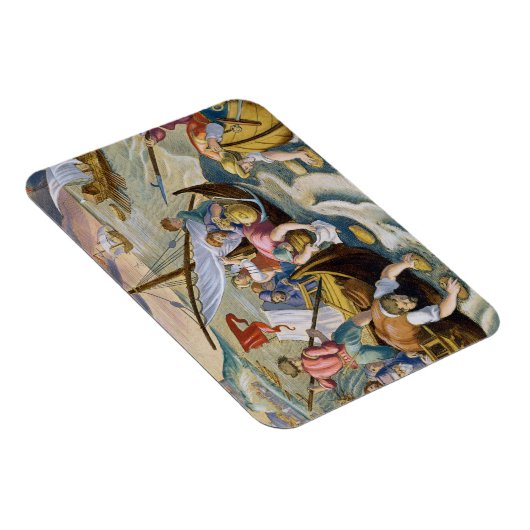 海綿を使ってナフサを表面から取り除く マグネット (右側)