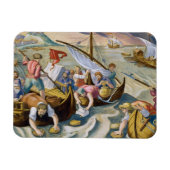 海綿を使ってナフサを表面から取り除く マグネット (横)