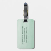 海緑の水彩かわいいサファリジャングル動物 ラゲッジタグ (裏面縦)