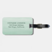 海緑の水彩かわいいサファリジャングル動物 ラゲッジタグ (裏面横)