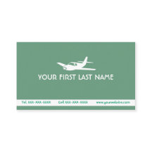 海緑の飛行機の記号の名刺