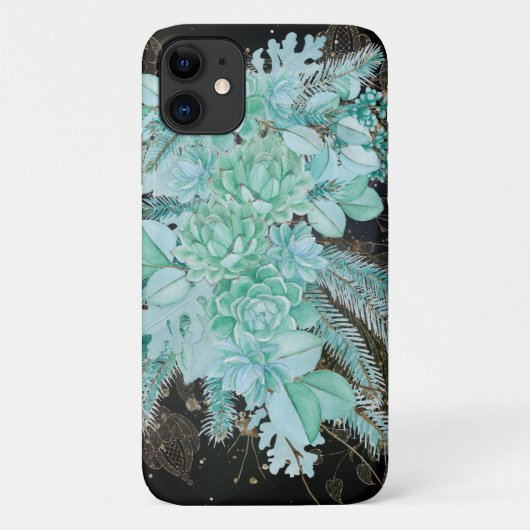 海緑ガーリーコラージュ Case-Mate iPhoneケース (裏面)