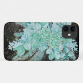 海緑ガーリーコラージュ Case-Mate iPhoneケース (裏面(横))