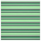 海緑、緑、白、黒の線 ファブリック (見本)