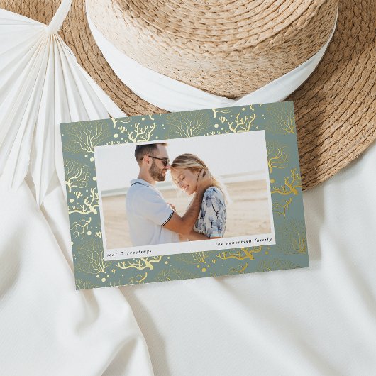 海縁ど |横向き写真 箔シーズンカード