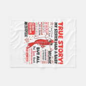 海老おもしろいの実話お姉さんがベビーミーム フリースブランケット (正面(横))