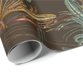 海老の大きな模様 ラッピングペーパー (ロールコーナー)