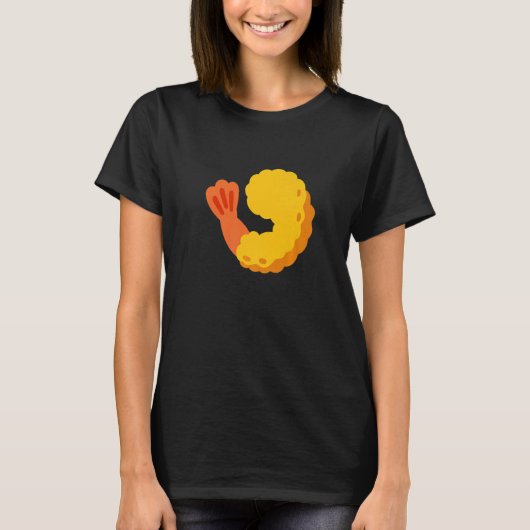 海老の天ぷらエビの揚げ衣装 Tシャツ (正面)