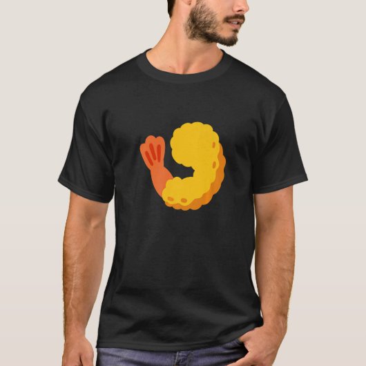 海老の天ぷらエビの揚げ衣装 Tシャツ (正面)