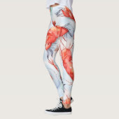 海老の水彩パターカラフルン レギンス (左)