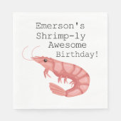海老の素晴らし誕生日 スタンダードランチョンナプキン (正面)