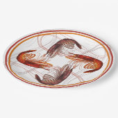 海老の長いアンテナエビ海産物 ペーパープレート (アングル)