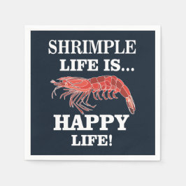 海老の魚介類エビパーティー スタンダードカクテルナプキン