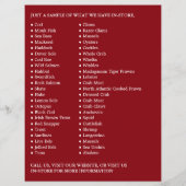 海老ディスプレイ，魚屋/妻，魚市場 チラシ (裏面)