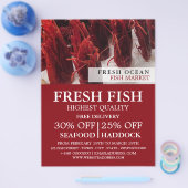 海老ディスプレイ，魚屋/妻，魚市場 チラシ (シングル)