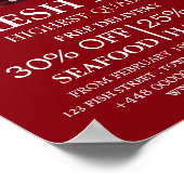 海老ディスプレイ，魚屋/妻，魚市場 ポスター (角)