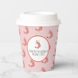 海老ハンドウォーター色シーフードカニピンク 紙コップ