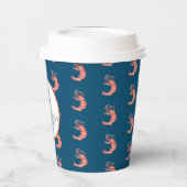 海老ハンドウォーター色シーフードカニ沸騰ブルー 紙コップ (左)