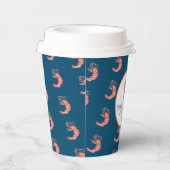 海老ハンドウォーター色シーフードカニ沸騰ブルー 紙コップ (右)