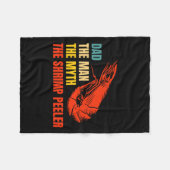 海老ピーラーの父の日の神話の男 フリースブランケット (正面(横))