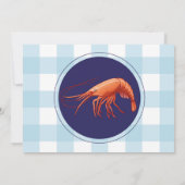 海老ボイル婚約パーティシーフードフォトロブスター 招待状 (裏面)