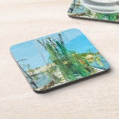 海老ボートドッキング抽象芸術印象主義 コースター (左側)