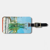 海老ボートドッキング抽象芸術印象主義 ラゲッジタグ (正面横)