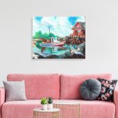 海老ボート キャンバスプリント (インサイチュ (リビング))