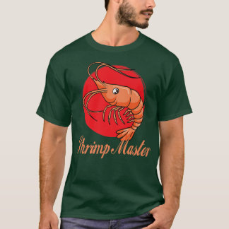 海老マスター食べの海産物エビTシャツ Tシャツ