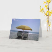 海老考え様のご挨拶 カード (黄色い花)