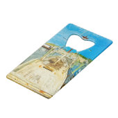 海老船が修理印象派の抽象芸術 クレジットカード栓抜き (裏面アングル)