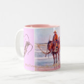 海老魚釣り乗馬 ツートーンマグカップ (正面左)