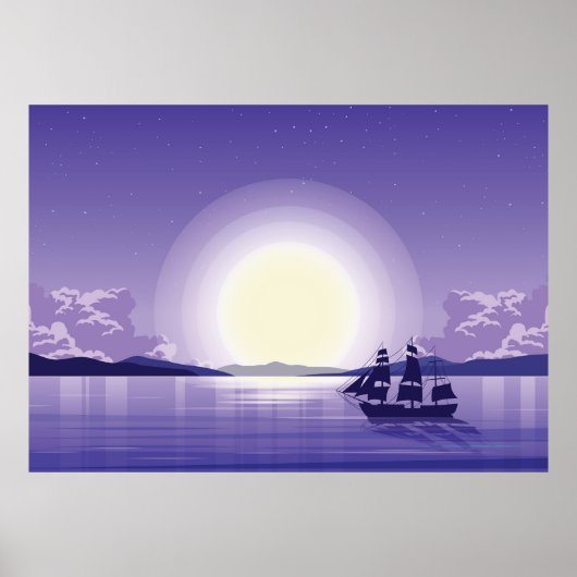 海背景 ポスター (正面)