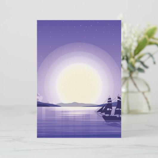 海背景 招待状 (スタンド正面)