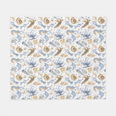 海自然海の中立色 フリースブランケット (正面(横))