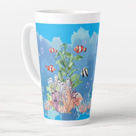 海自然 カフェラテマグ (左アングル)