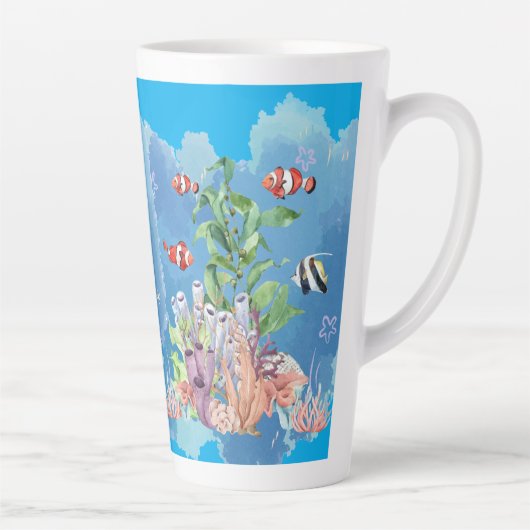 海自然 カフェラテマグ (右)